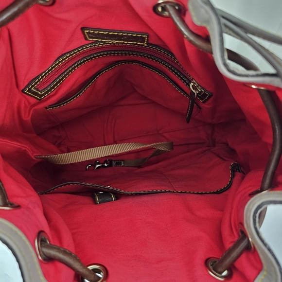 Dooney & Bourke Samba Gray Drawstring Bucket shoulder Bag - Picture 10 of 12